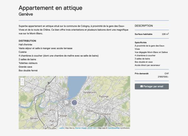 Site internet Immobilier - référence web Pixinside